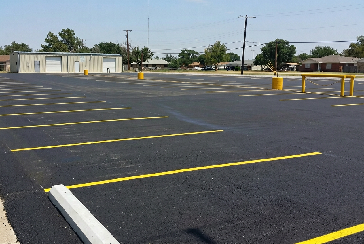 Commercial Lot Sealcoat & Stripe